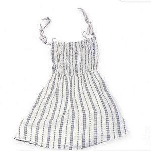 Exist Kids Dress in White and Black Stripes